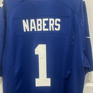 New York Giants Malik Nabers #1 Jersey – XXL – Nike NFL/NFLPA (Like New)